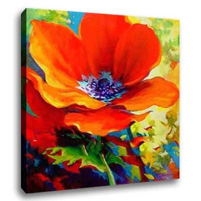 Modern Abstract Art Frame Flowers Oil Painting on Canvas