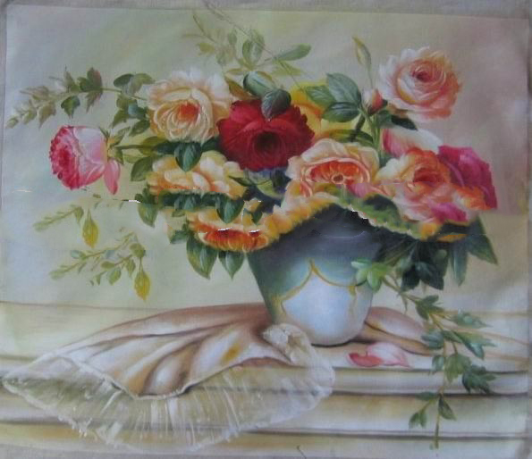 Best Selling 100% Hand - Made Classical Flower Oil Painting