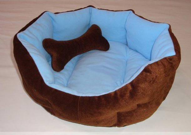 Eco-Friendly Cotton Kapok Nest Brown Pet Bed