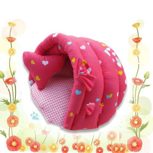 Red Cute Pet Very Warm Winter Hamburger Bed