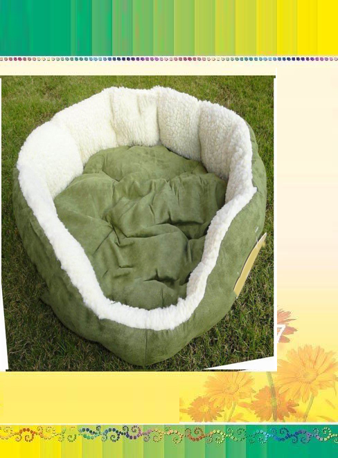 Green Micro Suede Eco-Friendly Soft Pet Bed