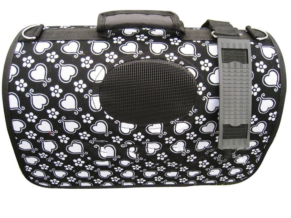 Full Zipper Waterproof Heart-shaped Print Pet Carrier