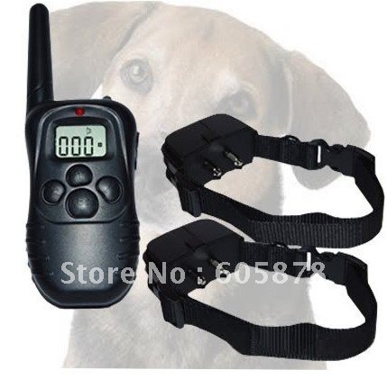 1 For 2 New Shock Vibrate Remote Electric For 2 Dog Training Collar