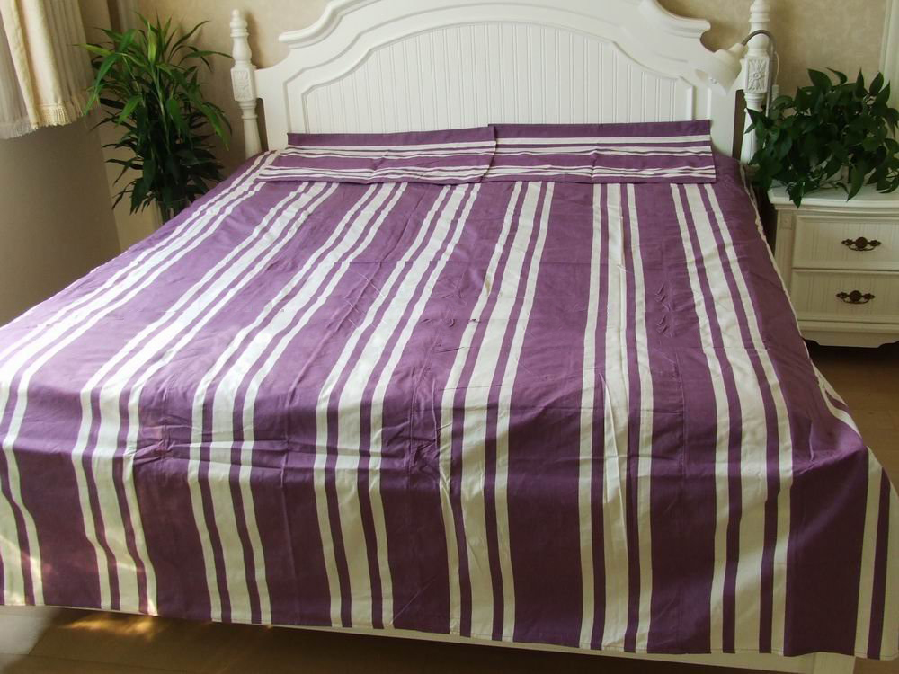 Chinese Traditional Cotton Stripe Soft Handmade Bedding Set