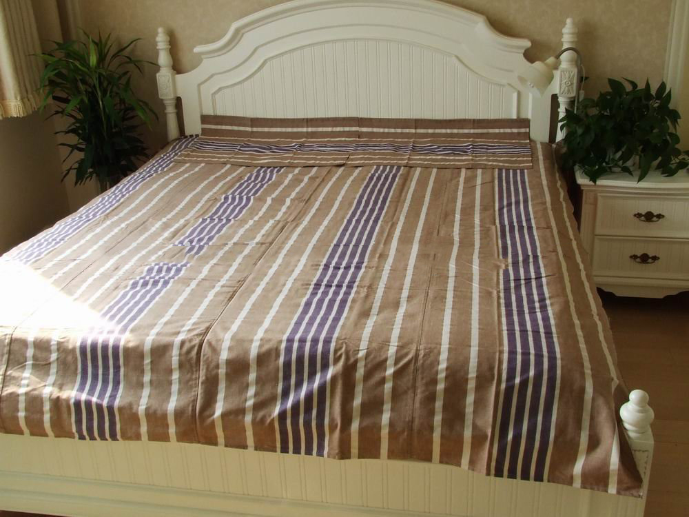 Chinese Traditional Cotton Stripe Handmade Bedding Set