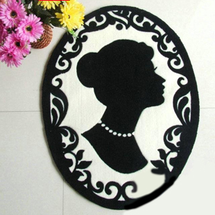 100% Polyester Black Jacquard Printed Carpet