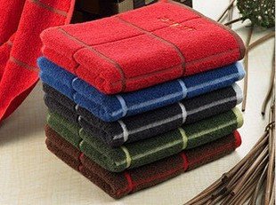 Red Blue Brown Green 100% Cotton Knitted Cleaning Towels
