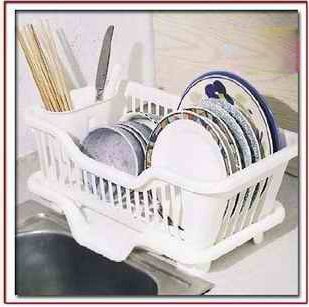 White ABS Grid Kitchen Sink Rack