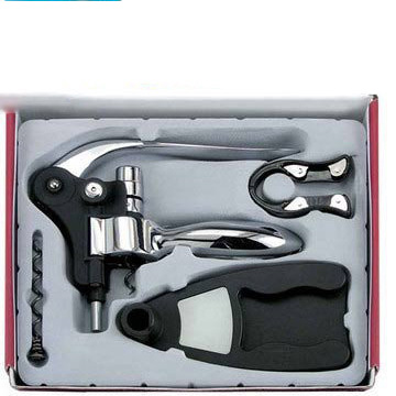 Simple Practical Stainless Steel White Nickel-plated Zinc Alloy Wine Opener Set