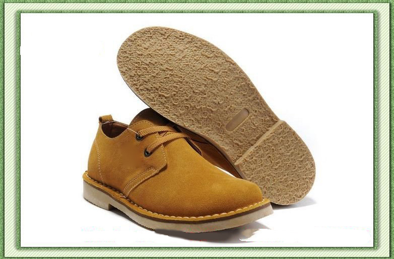 Men's Lace-up Suede Leather Flats Wearproof Oxford Shoes