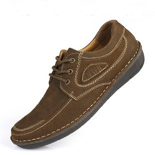 Men's Lace-up Genuine Leather Wear-resisting Comfortable Flats Loafers