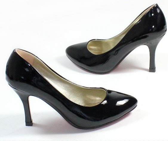 Fashion Women's PU Insole Red and Black High Heel Dress Shoes