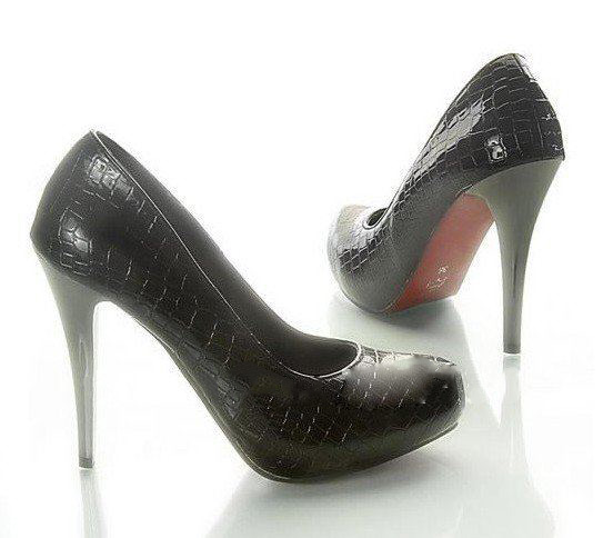 Women's Black PU High Heel Lady Trends Style Bridal Shoes