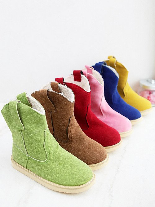 Women's Thick Flat Matte Ankle Warm Snow Boots