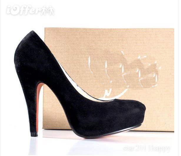 Bonded Leather High Heels Pointed Toe Platform Pumps Shoes