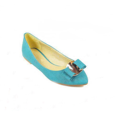 Women's Blue Cusp Cute PU Diamond Roman-style Slip-on Loafers