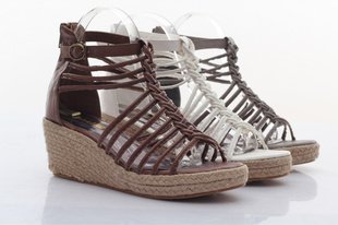 Women' Platform Slip-On Zipper Weaving High Heel Wedges Clogs