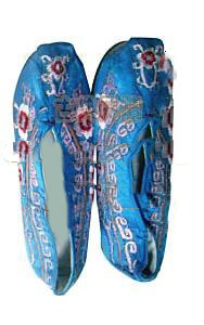 Chinese Beijing Opera Embroidery Shoes 072603 Blue Women's Shoes