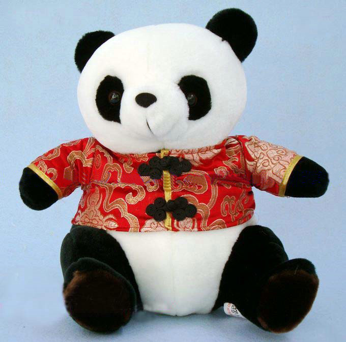 Panda Plush Toys Dolls with Chinese Characteristics  Great Tang Suit Panda (Red)