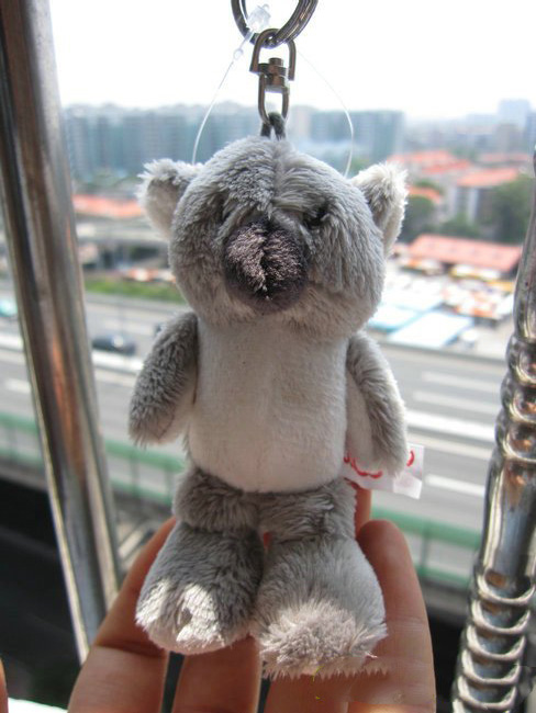 Gray Koala Stuffed Soft Animals Key Chain