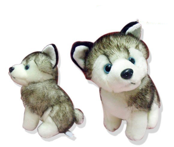High-class Plush Cute and Vivid Siberian Husky Purpy Toy
