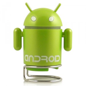 Amanda49 Cute Android Robot Speaker Box with Mini Multi Function 2GB MP3 Player + FM Radio