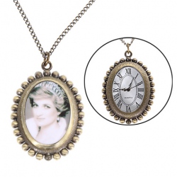 Amanda49 Style Europe Egg Design Copper Pocket Watch with Chain - WTHC