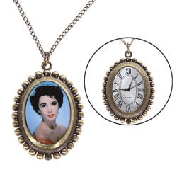 Amanda49 Style Europe Egg Design Copper Pocket Watch with Chain - WTHI