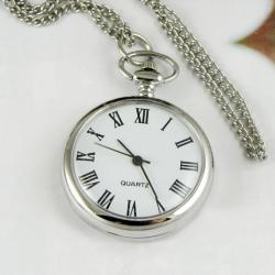 Amanda49 Antique Style Roman Pocket Watch With Chain Belt