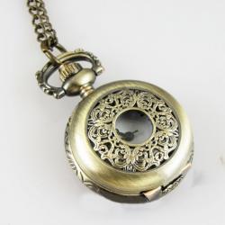 Amanda49 Antique Style Roman Pocket Watch With Chain Belt