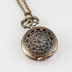 Amanda49 Antique Style Roman Pocket Watch With Chain Belt