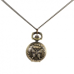 Amanda49 Antique Style Roman Pocket Watch With Chain Belt
