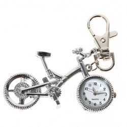 Amanda49 Interesting Bike Shaped Pocket Watch with Key Chain