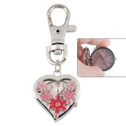 Amanda49 Pocket Quartz Watch with Keychain / Buckle (Pink)