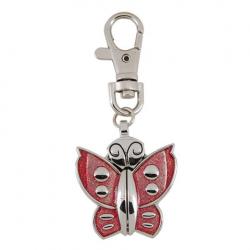 Amanda49 Pocket Quartz Watch with Keychain / Buckle (Red)