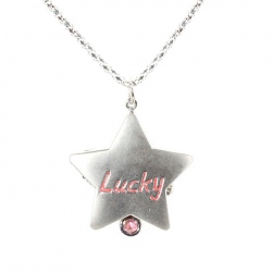 Amanda49 Fashion Lucky Star Shaped Pocket Watch with Chain Belt