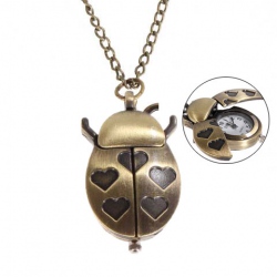 Amanda49 Style DBS Europe Beetle Design Copper Pocket Watch with Cover