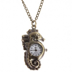 Amanda49 Style DBS Europe Hippocampus Design Copper Pocket Watch