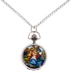 Amanda49 Style M114 Europe Pattern Design Pocket Watch with Mirror