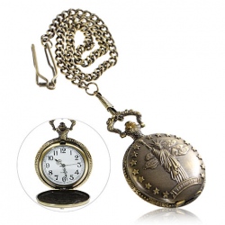 Amanda49 New Style Quartz Pocket Watch with Chain for Gift