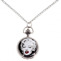 Amanda49 Style M112 Europe Pattern Design Pocket Watch with Mirror