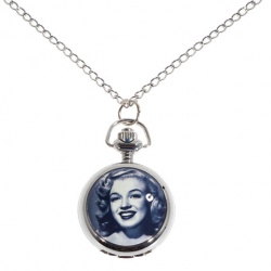 Amanda49 Style M102 Europe Pattern Design Pocket Watch with Mirror