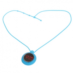 Amanda49 Chic Round Mirror Digital LED Watch Pocket Watch with a Crown - Blue