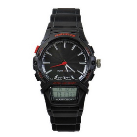 Amanda49 A1060 Men's Wrist Watch with Dual-Movement (Digital and LED) (Black)