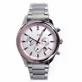 Amanda49 Fashion Waterproof Chronometer Watch w/ Date & Special Hour Marks - Black