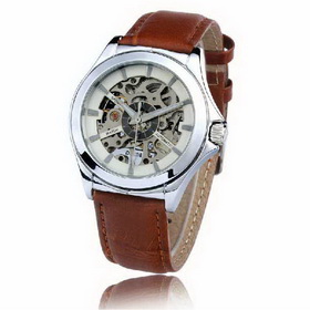 Amanda49 Generous and Fashion Mechanical Wrist Watch (Brown)