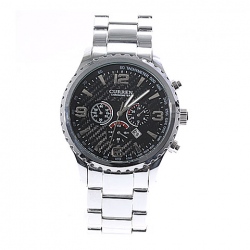 Amanda49 Generous Leisure Time Waterproof Wrist Watch for Man (Black)
