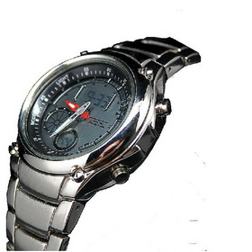 Amanda49 Fashion Waterproof Chronometer Watch w/ Calendar and Red Hour Marks