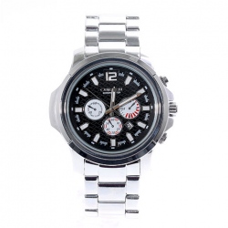 Amanda49 8059 Generous Leisure Time Waterproof Wrist Watch for Man (Black)