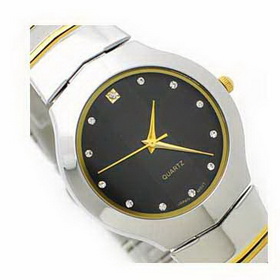 Amanda49 Charming Quartz Watch with 14 Rhinestones on Watch Case